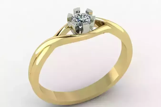 solitaire ring 3 mm gem