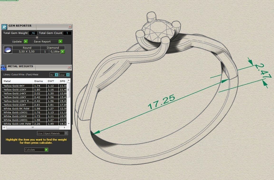 solitaire ring 3D print model_7