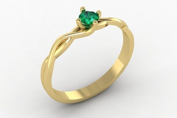 solitaire ring  3D print model