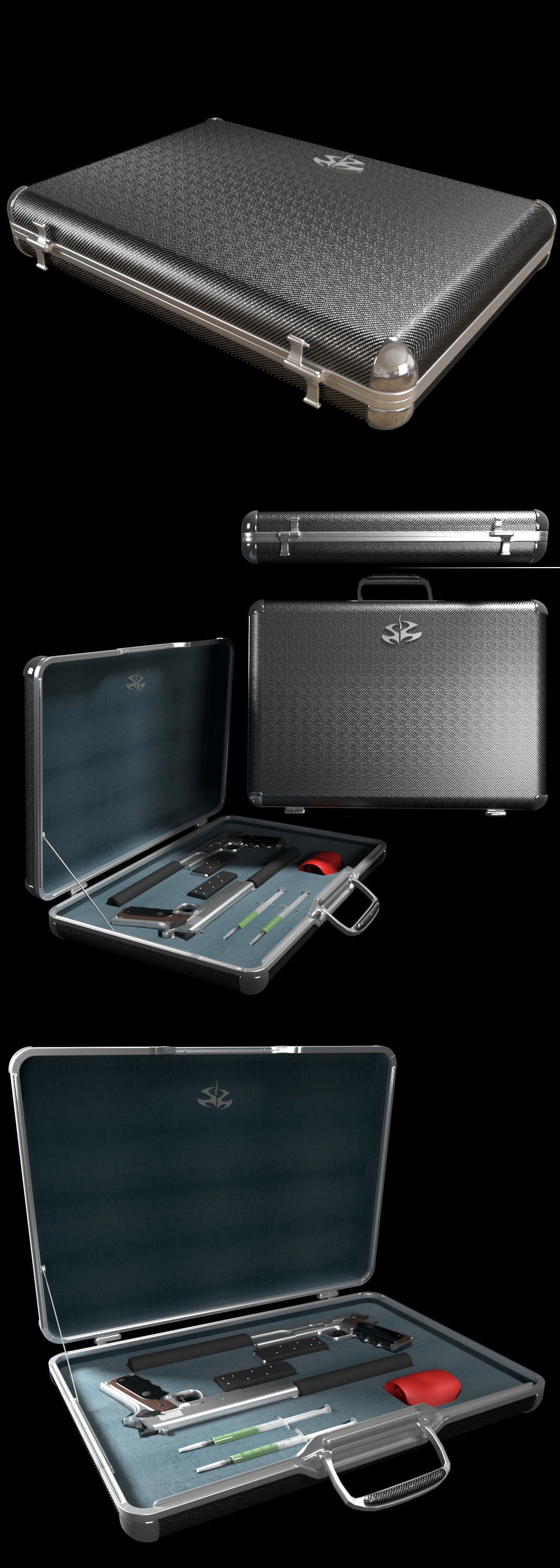 Hitman Attache Case 3D model_8