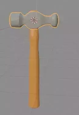 Hammer with orange handle