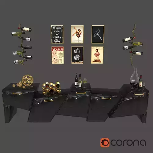 Coast Range Cabinet Set 3D model