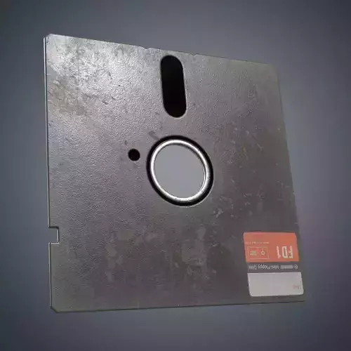 Floppy disk 5 25 inch Low-poly 3D model