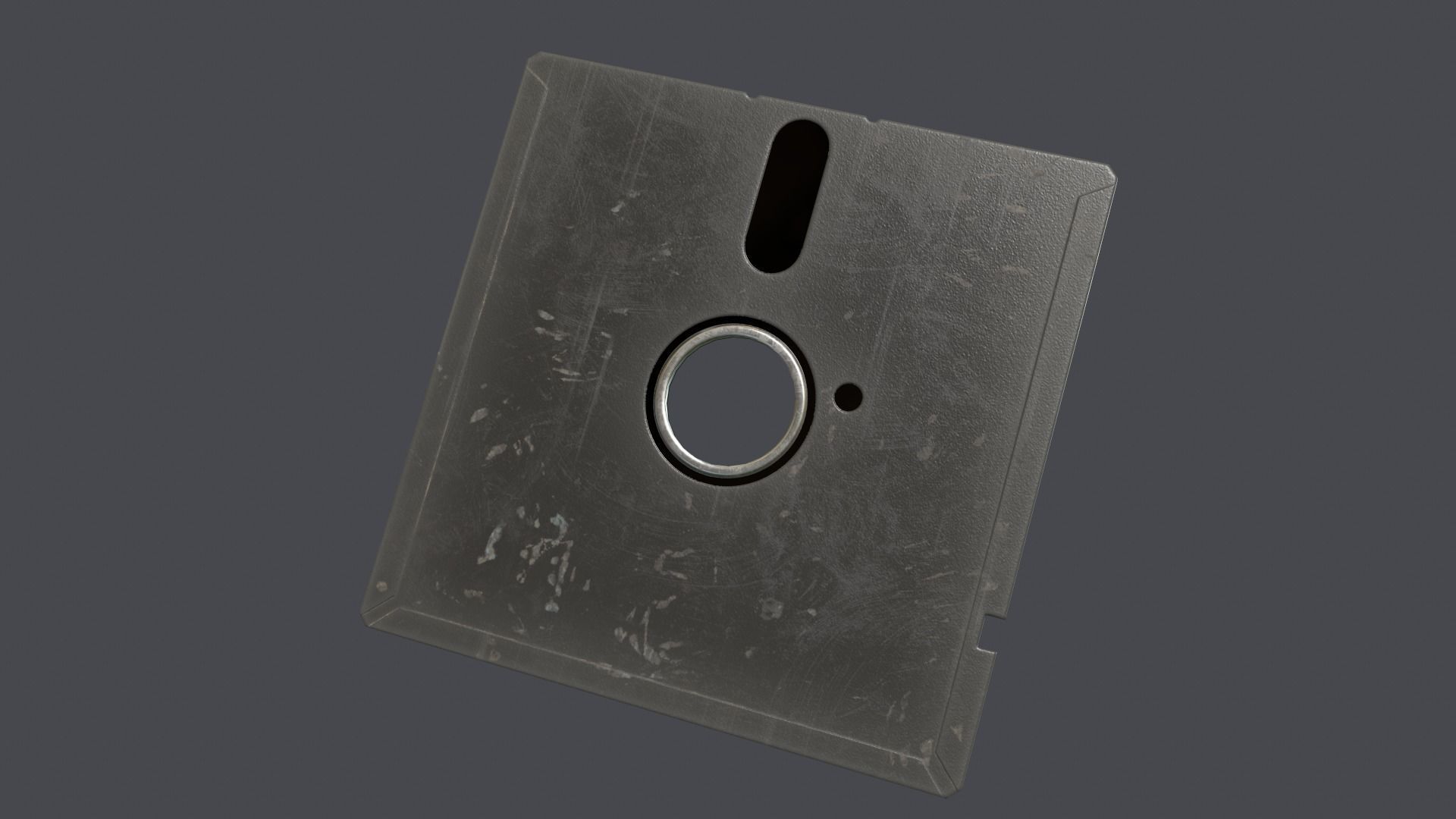 Floppy disk 5 25 inch Low-poly 3D model_3