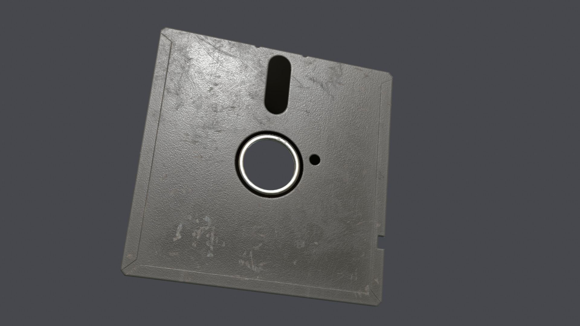 Floppy disk 5 25 inch Low-poly 3D model_4