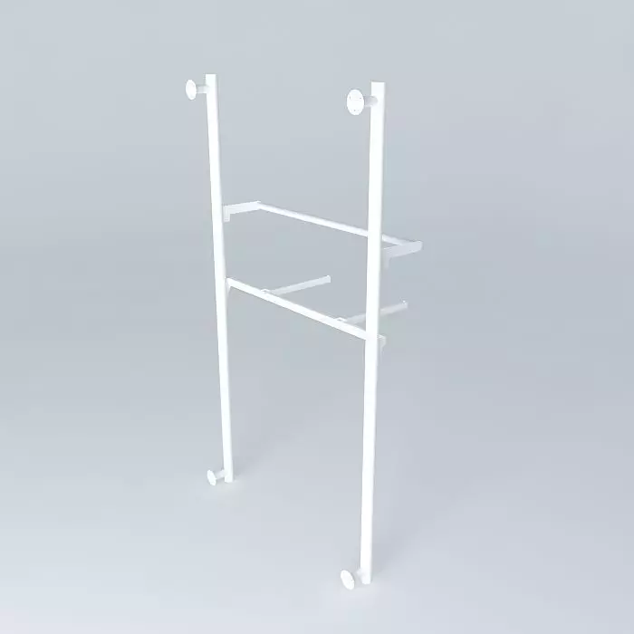 RAIL RACK T2 WITH ARARAS Free 3D model_0