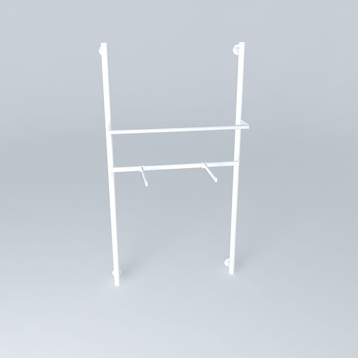 RAIL RACK T2 WITH ARARAS Free 3D model_2