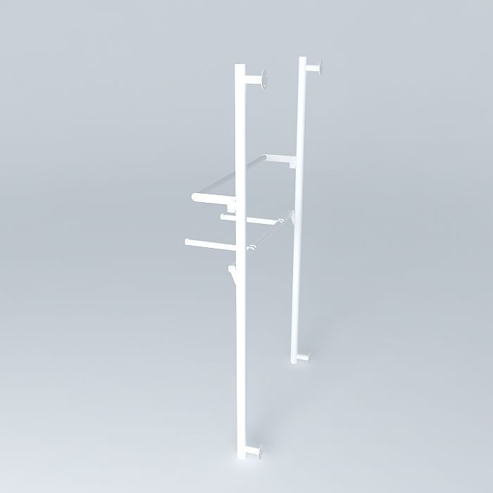 RAIL RACK T2 WITH ARARAS Free 3D model_1