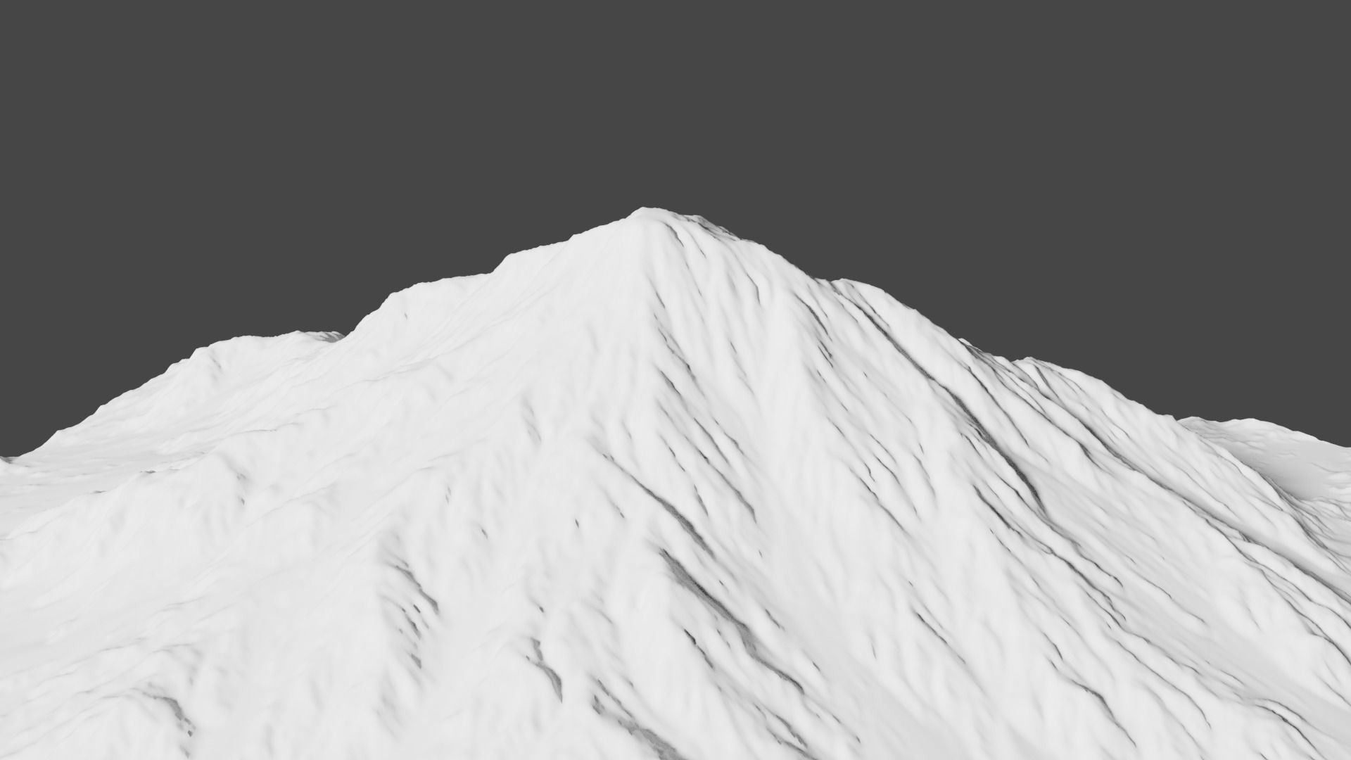 Untextured Mountain Free 3D model_1