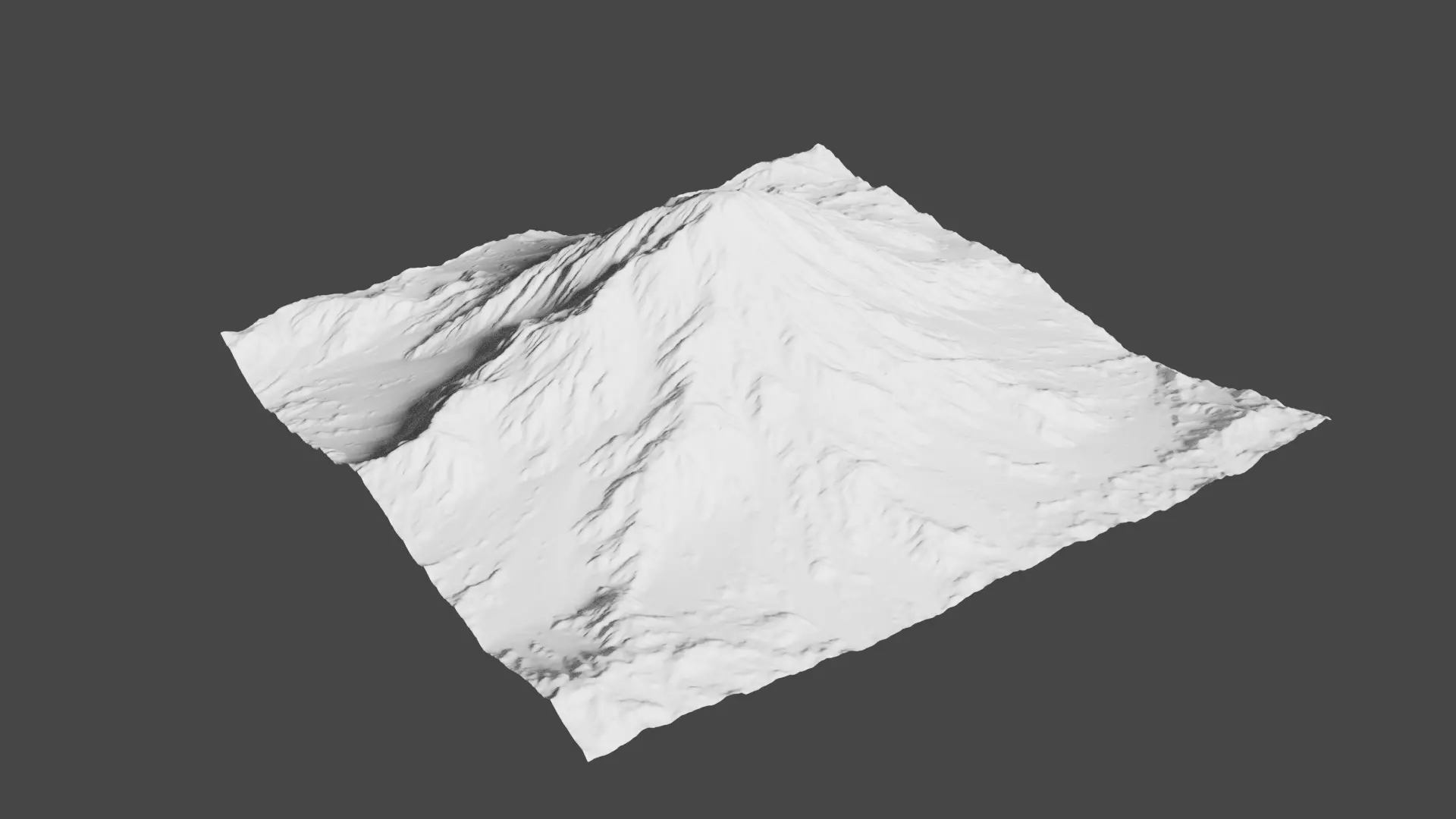 Untextured Mountain Free 3D model_0