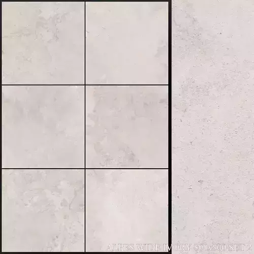 ABK Alpes Wide Ivory 800x800 Set 2 3D model