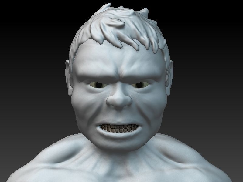 Hulk bust 3D model_7