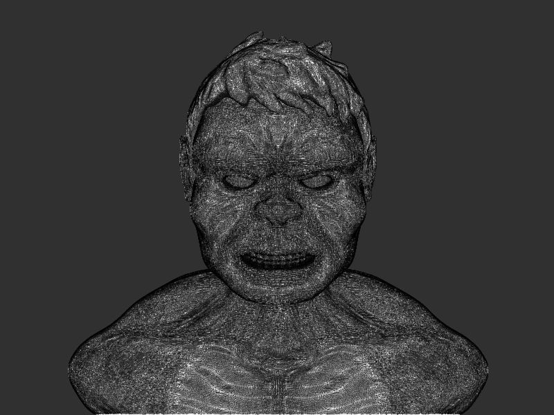 Hulk bust 3D model_8