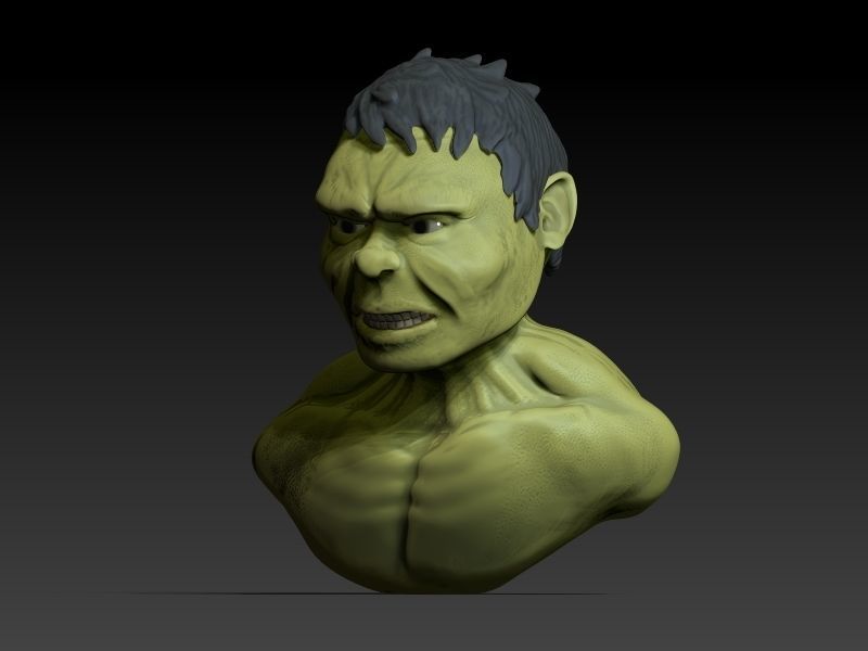 Hulk bust 3D model_1