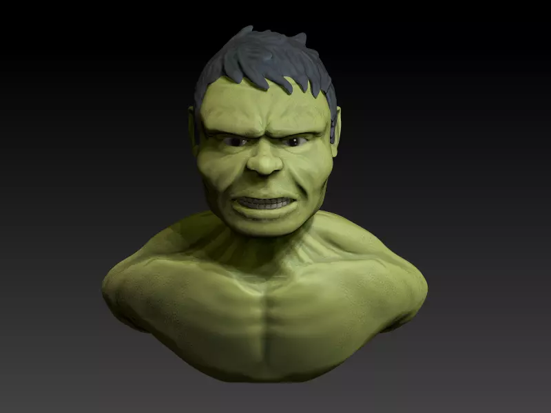 Hulk bust 3D model_0