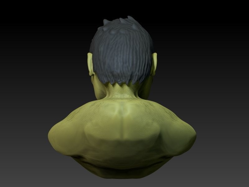 Hulk bust 3D model_3