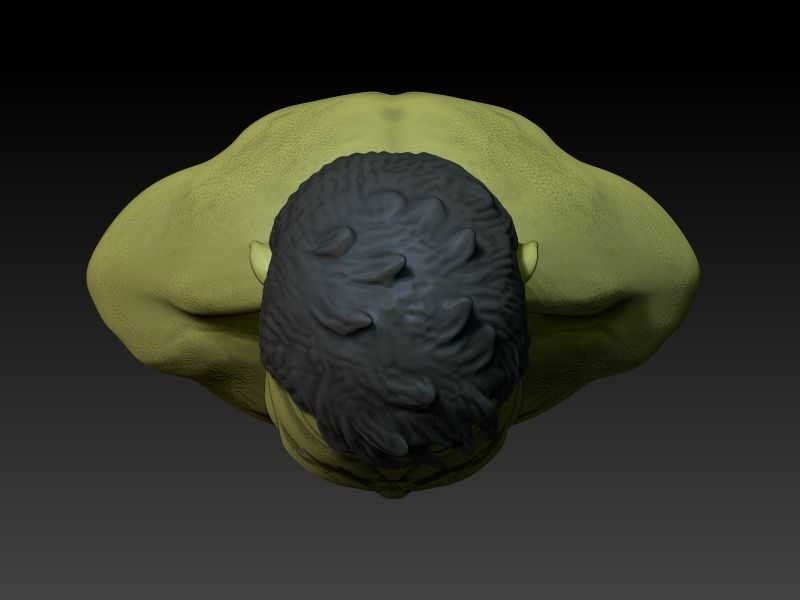Hulk bust 3D model_5