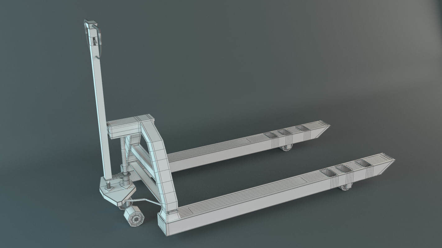 Hand Pallet Truck 3D model_3