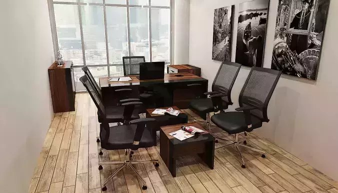 Office Model furniture - desks and chairs