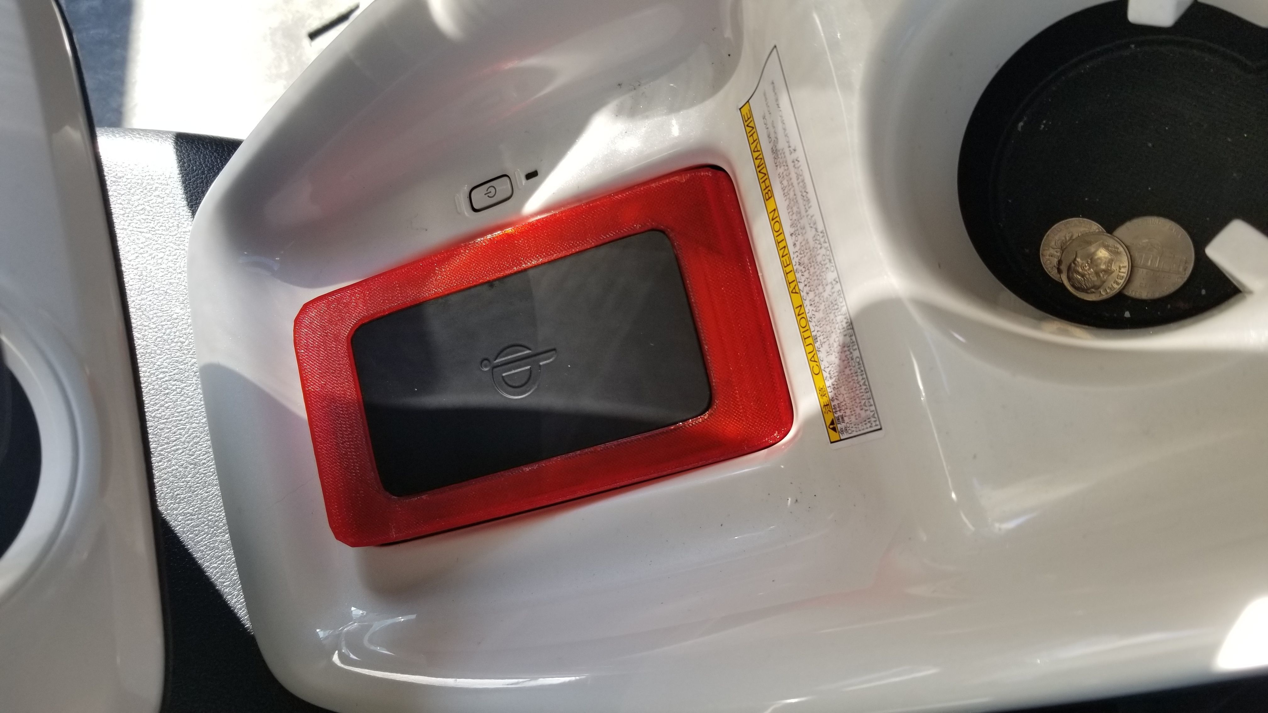 Prius Wireless Charger Adapter for Larger Phones Free 3D print model_1