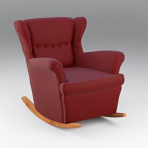 Strandmon  rocking chair  Low-poly 3D model
