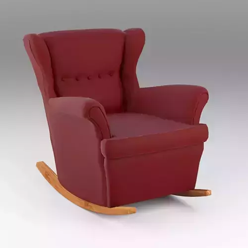 Strandmon  rocking chair  Low-poly 3D model