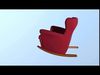 Strandmon  rocking chair  Low-poly 3D model_1