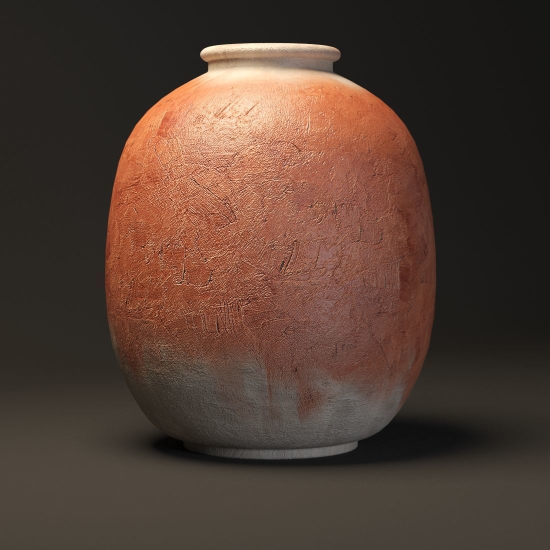rustic pot set 3D model_4