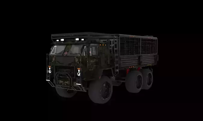 Military Vehicule KamAZ-53501 Low-poly 3D model