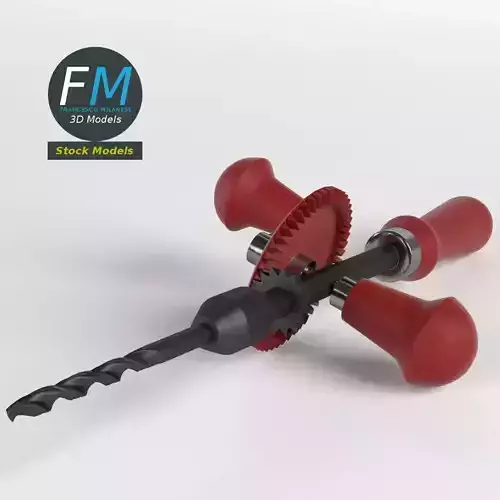 Hand drill 3D model