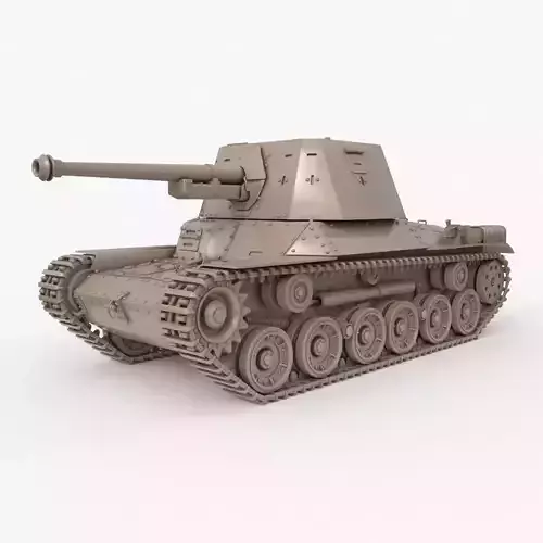 Tank Type 3 Ho Ni III Japan Clay Vray 3D model