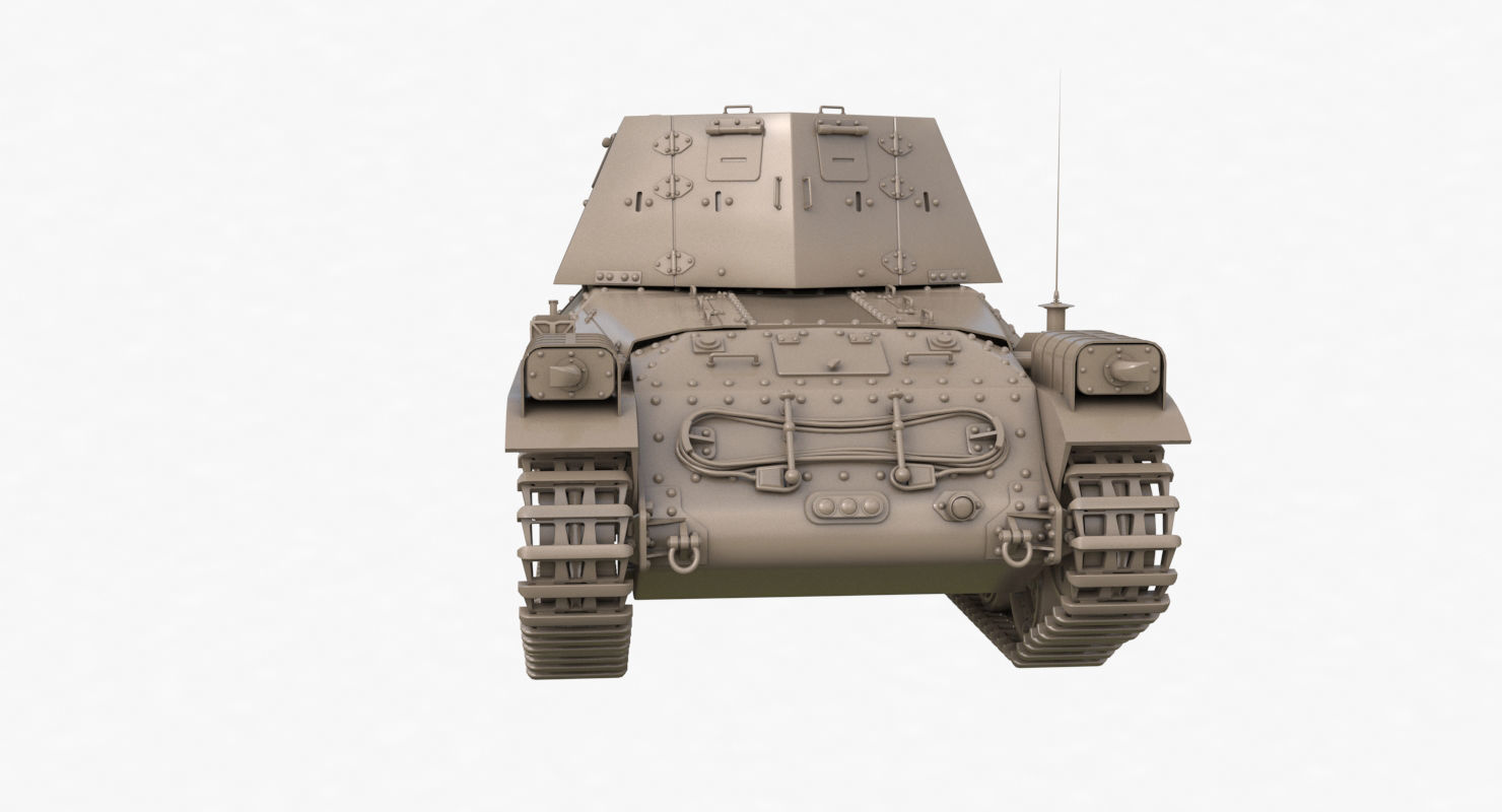 Tank Type 3 Ho Ni III Japan Clay Vray 3D model_51