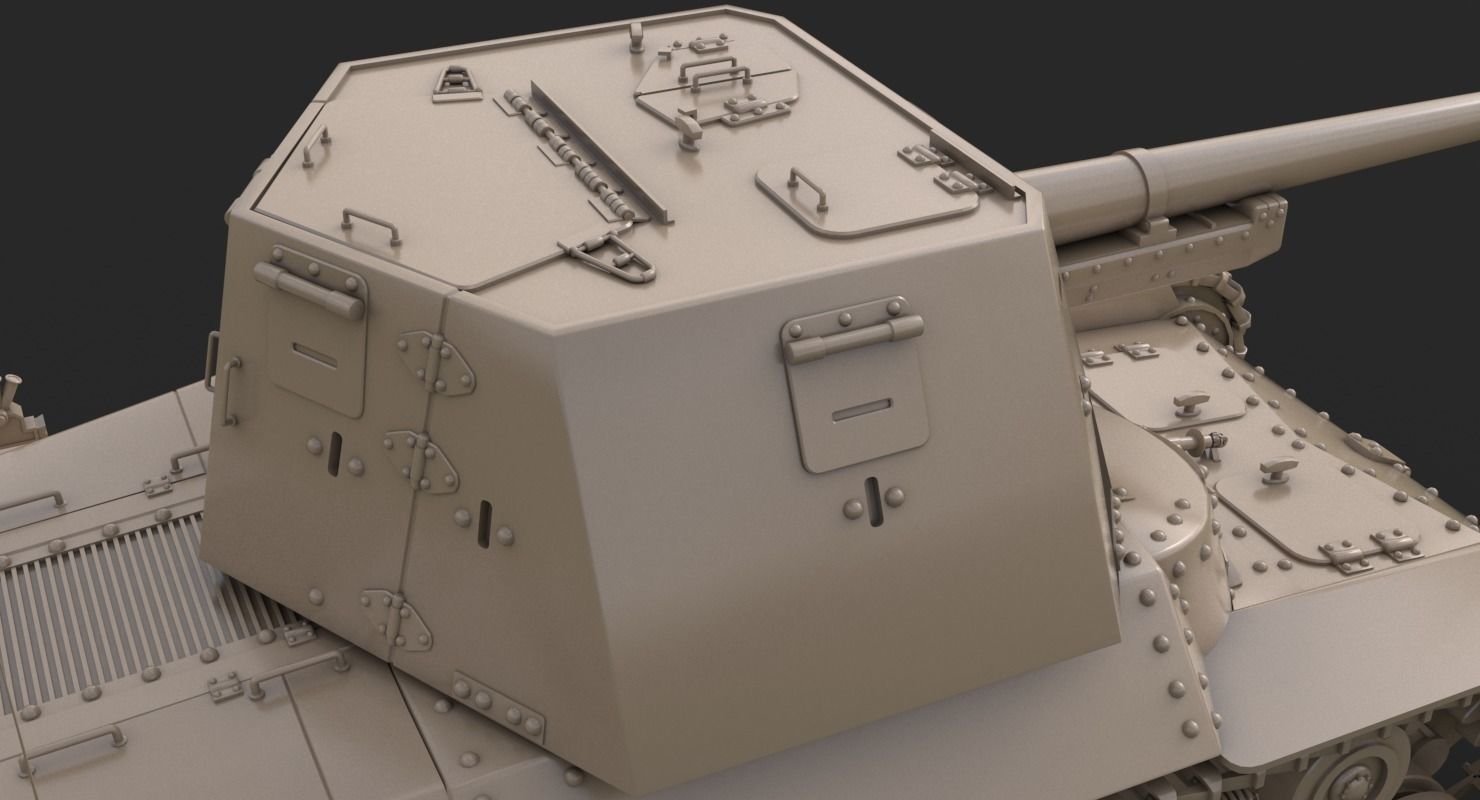 Tank Type 3 Ho Ni III Japan Clay Vray 3D model_18