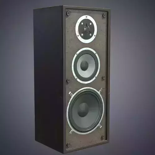 Audio speaker retro Low-poly 3D model