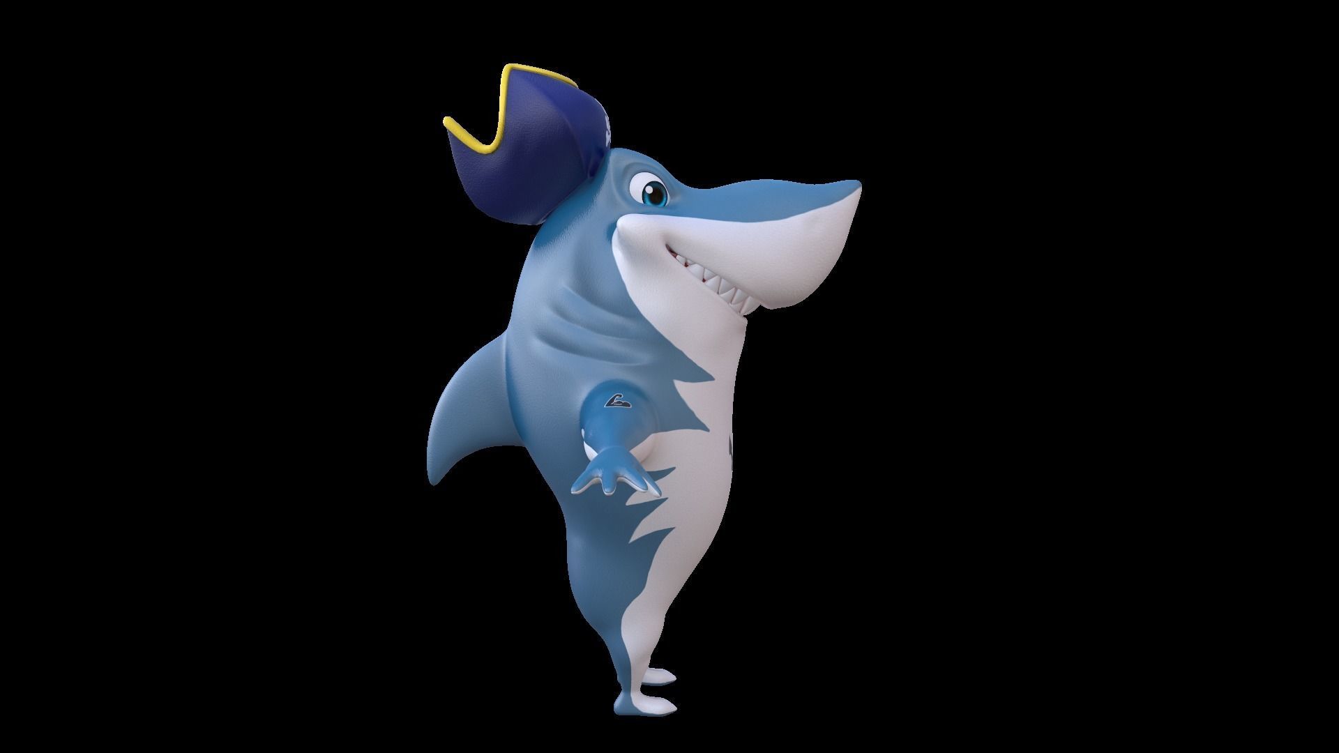 Asset - Cartoons - Animal - Shark 02 - Rig 3D model_5