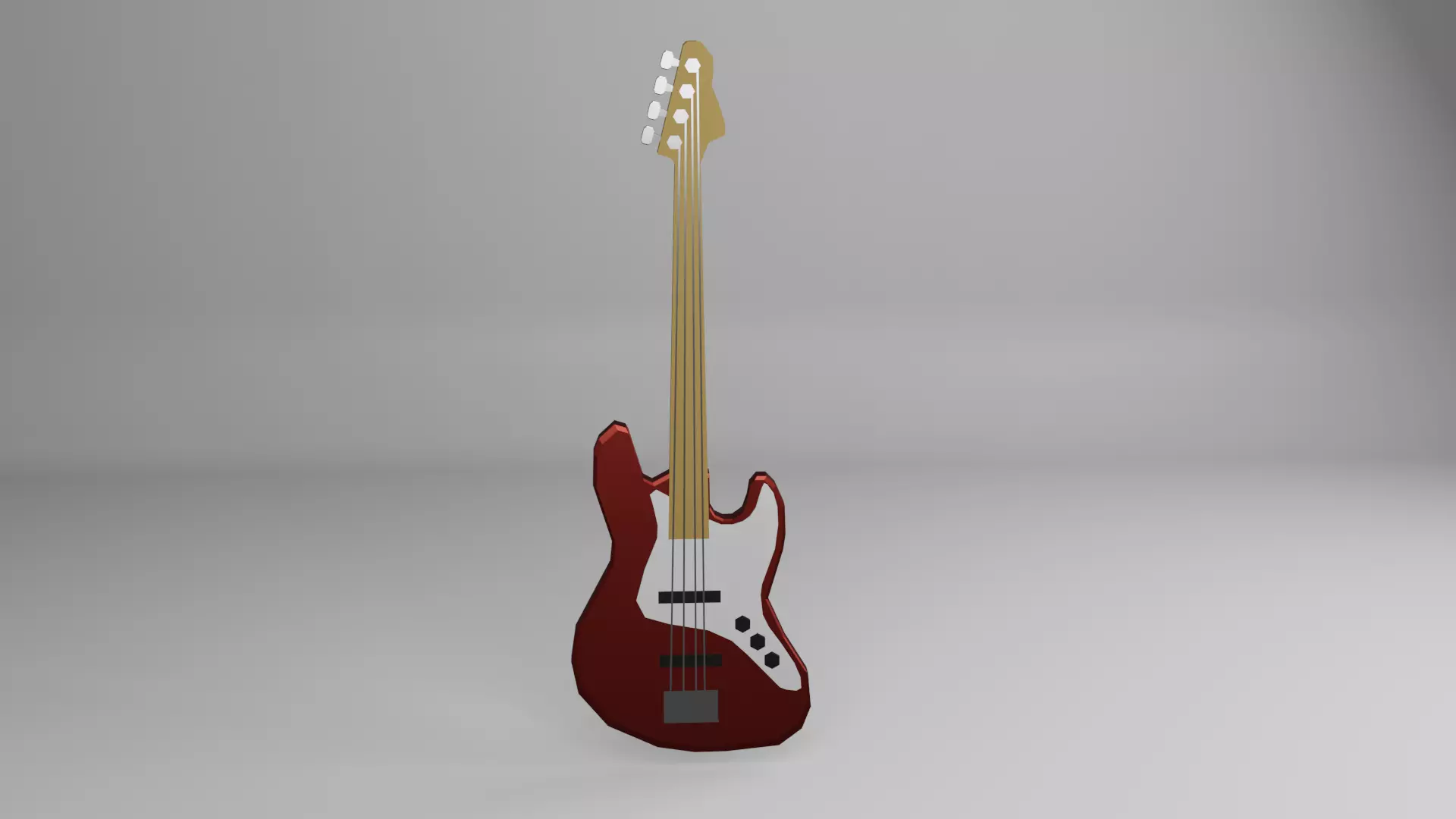 guitar low-poly fender bass Low-poly 3D model