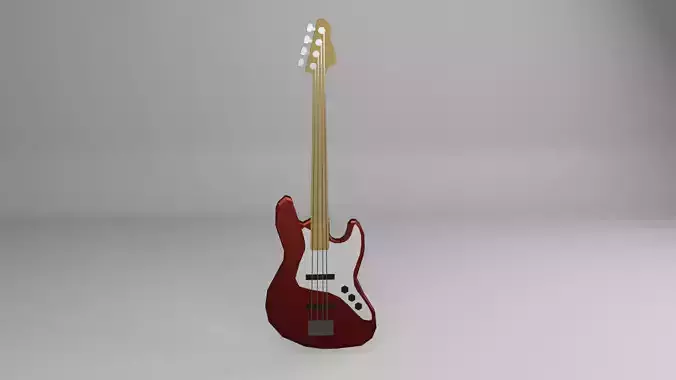 guitar low-poly fender bass