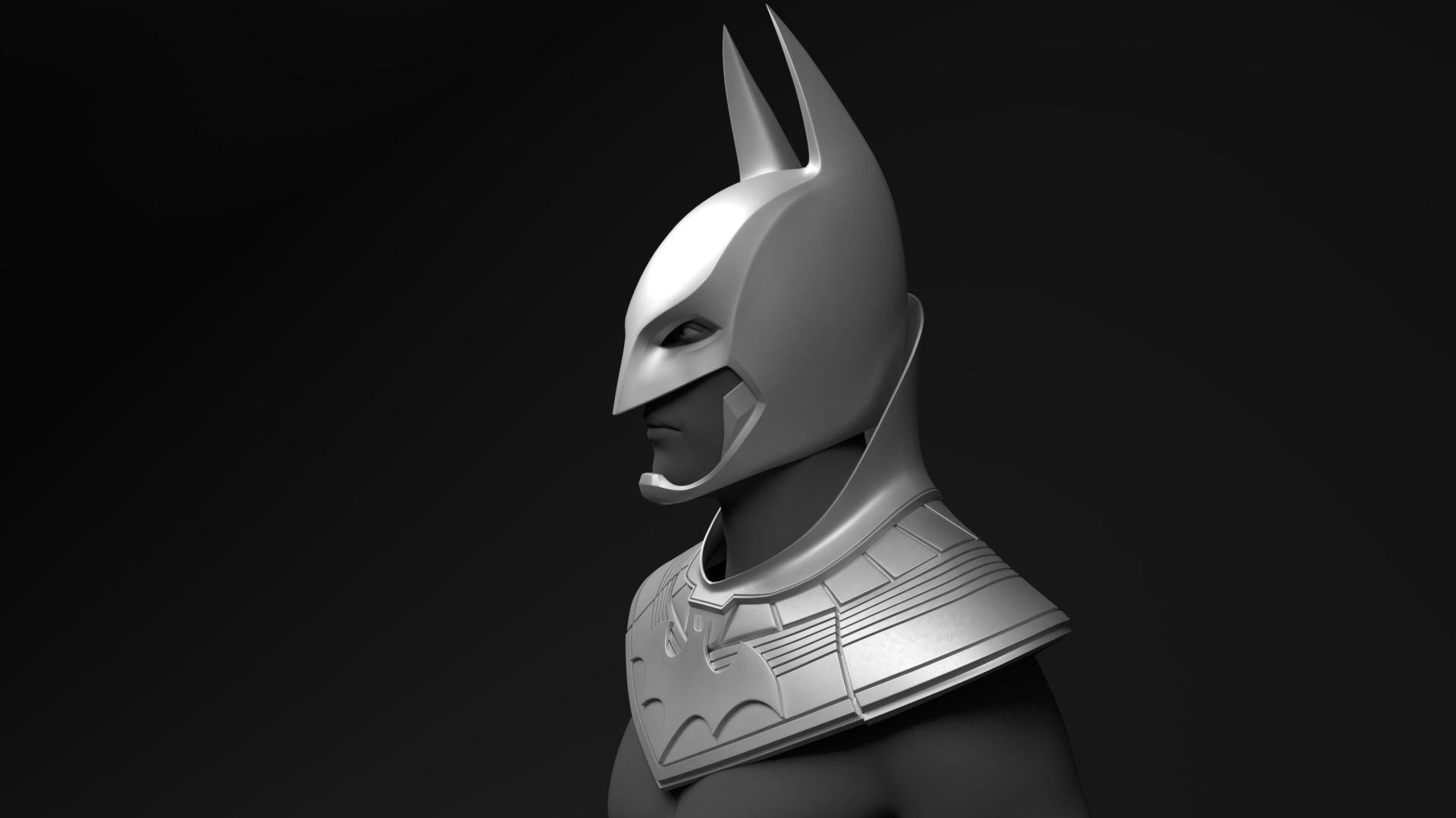 Batman Anime Cowl and Helmet Wearable 3D Printable Model 3D print model_2