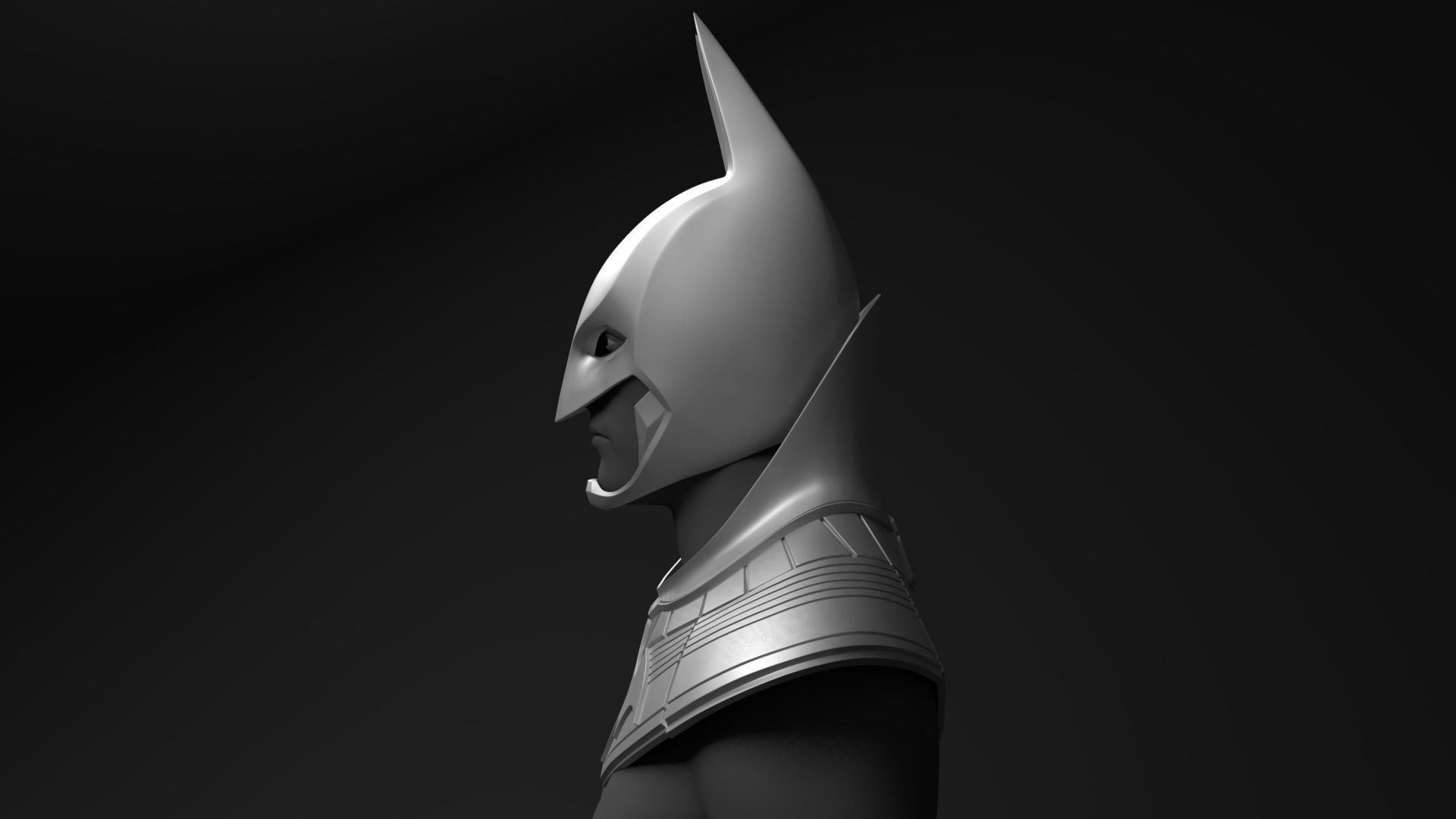 Batman Anime Cowl and Helmet Wearable 3D Printable Model 3D print model_3