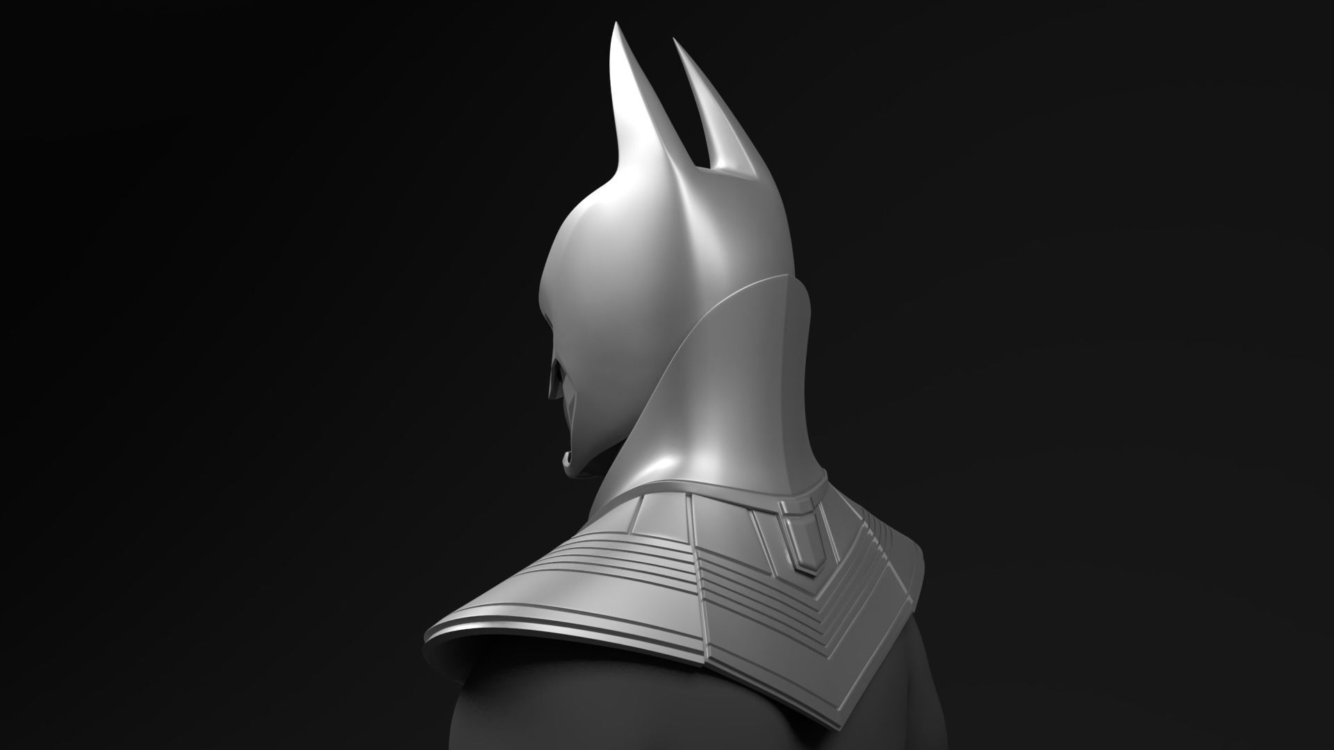 Batman Anime Cowl and Helmet Wearable 3D Printable Model 3D print model_4