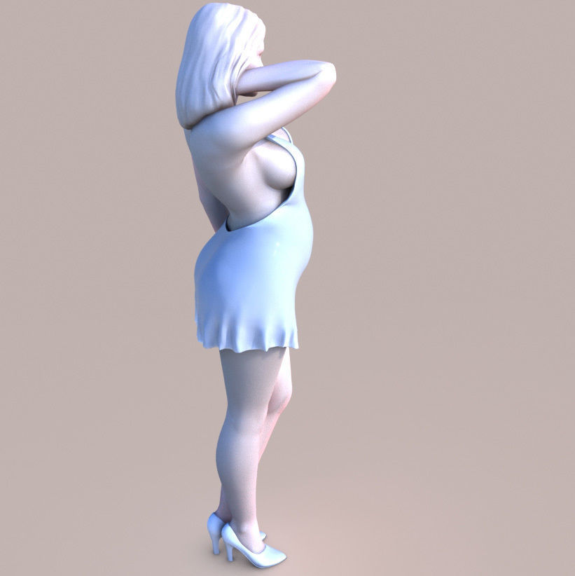 Chubby Lady 3D print model_2