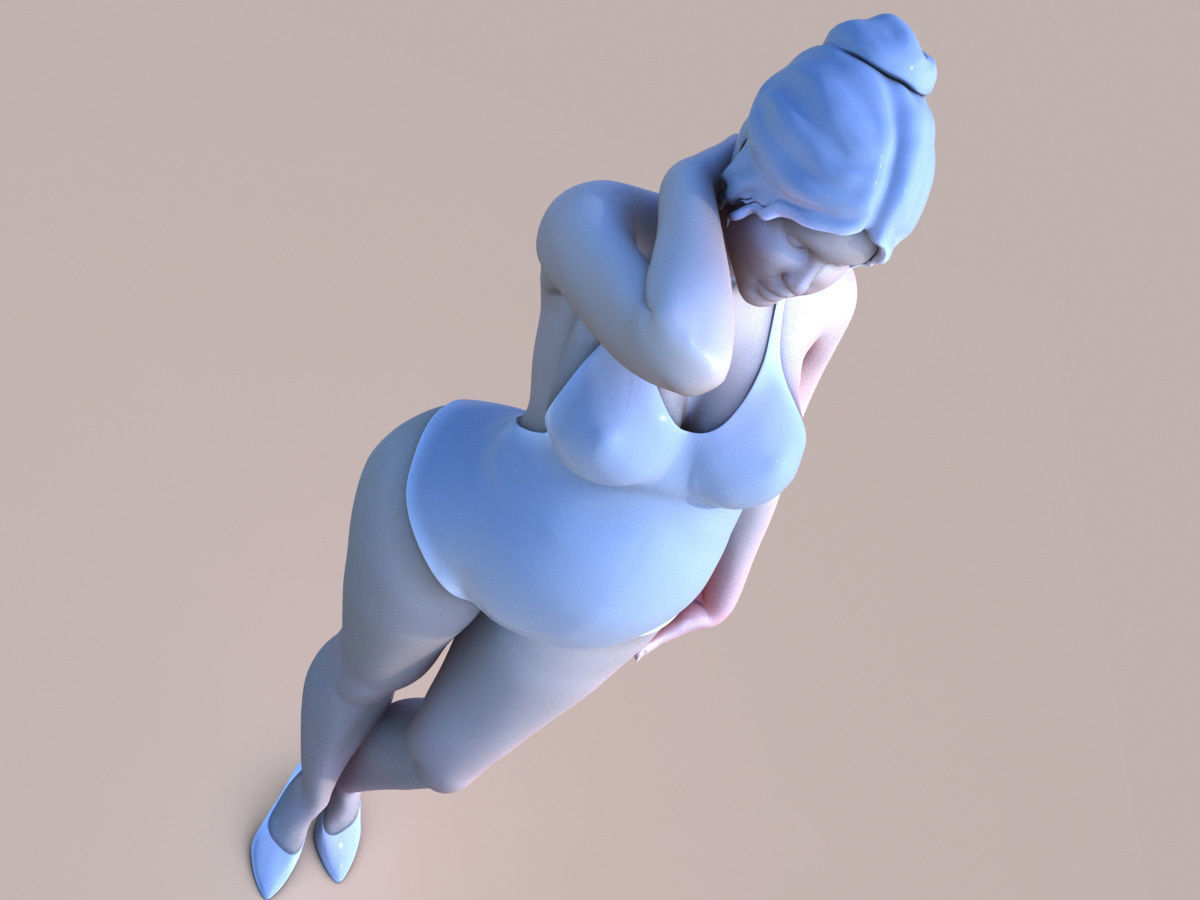 Chubby Lady 3D print model_7