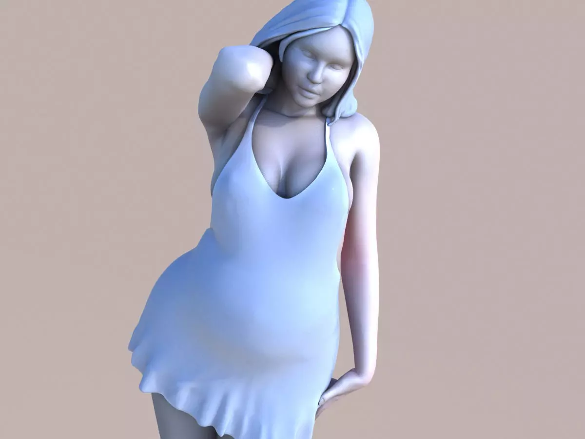 Chubby Lady 3D print model_0