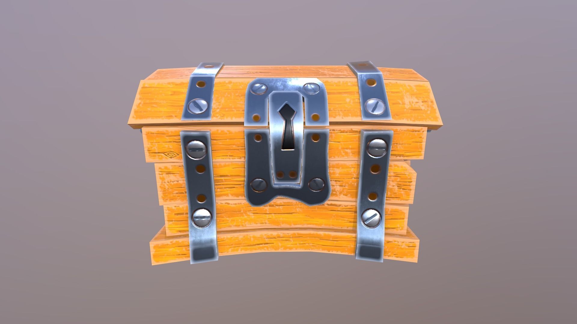 Stylized Chest Low Poly Game Ready Low-poly 3D model_2
