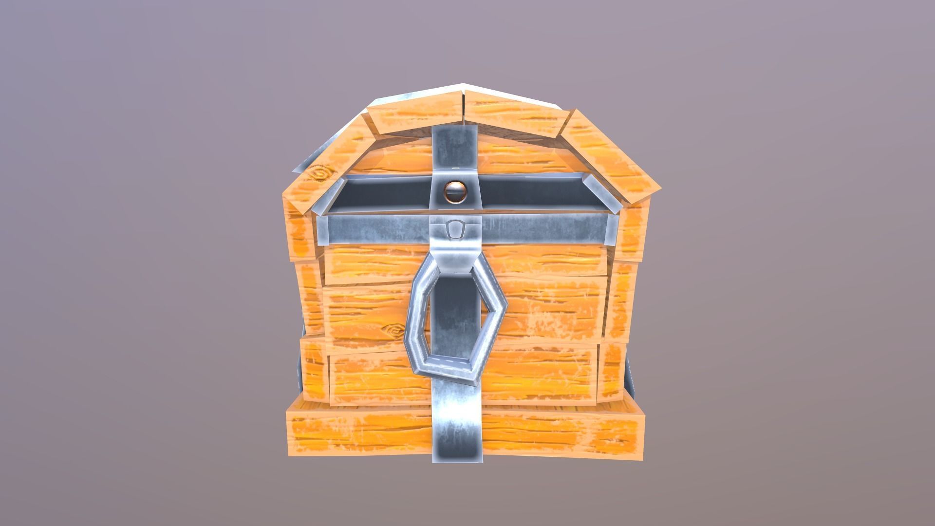 Stylized Chest Low Poly Game Ready Low-poly 3D model_3