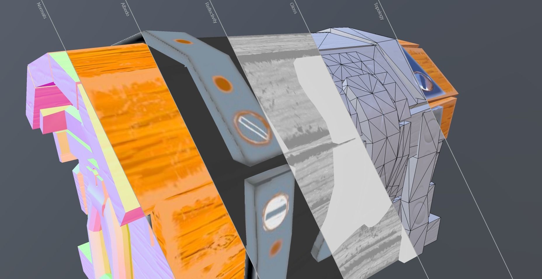 Stylized Chest Low Poly Game Ready Low-poly 3D model_9