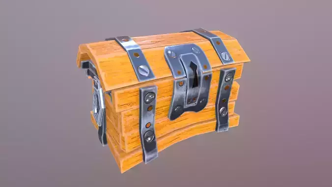 Stylized Chest Low Poly Game Ready