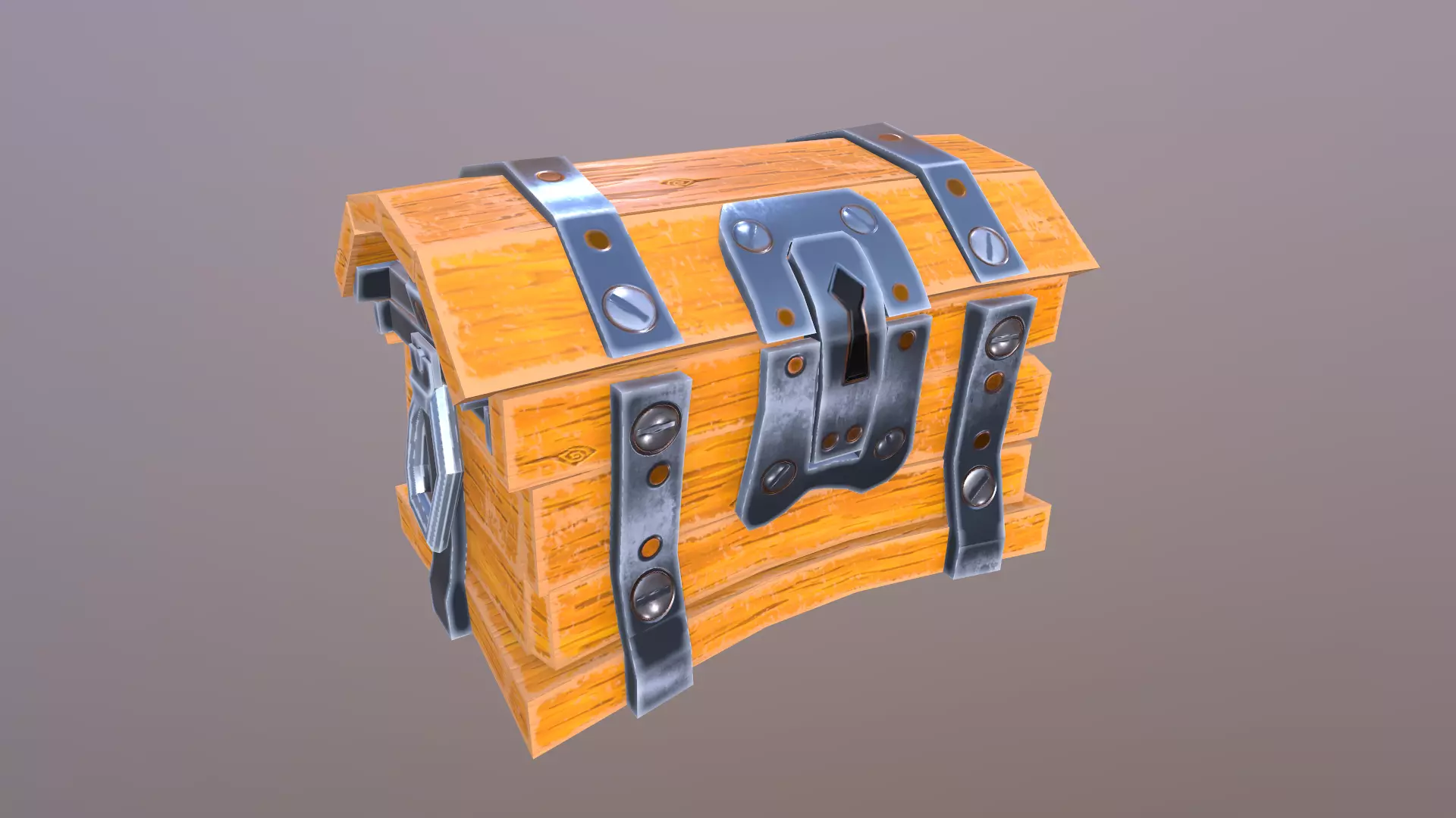 Stylized Chest Low Poly Game Ready Low-poly 3D model_0