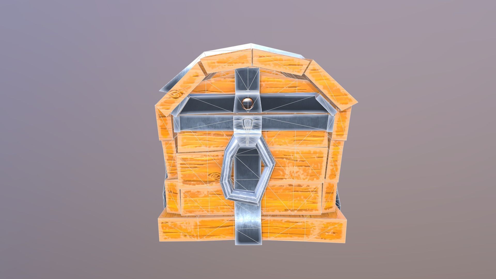 Stylized Chest Low Poly Game Ready Low-poly 3D model_8