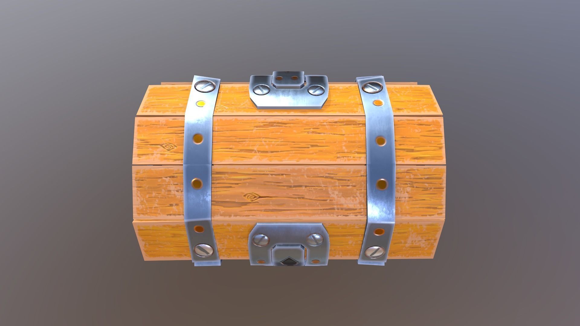 Stylized Chest Low Poly Game Ready Low-poly 3D model_6